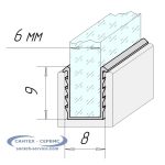 Уплотнитель профиля, 6 мм